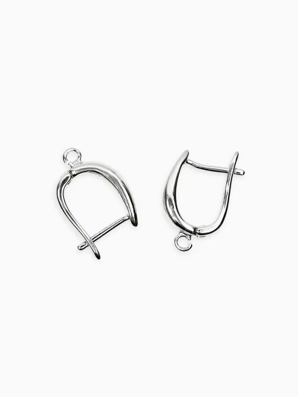 Набор 2 пары швензы с англиской застежкой для сережек, 20*13мм, серебро