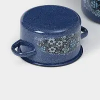 Набор эмалированных кастрюль &laquo;Голубика&raquo;, 3 шт.: 1.5 л, 2.9 л, 4.5 л, синий