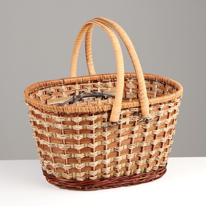 Корзина плетеная  Корзина плетеная "Пикник", без крышки, 40х29х24/43 см