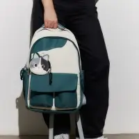 Рюкзак для девочки, для ручной клади, повседневный, с кошельком, 32&times;14&times;46 см, зелёный