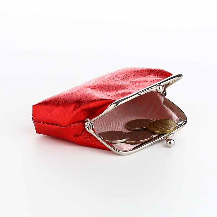 Кошелёк женский на фермуаре, цвет красный Кошелёк женский на фермуаре, цвет красный