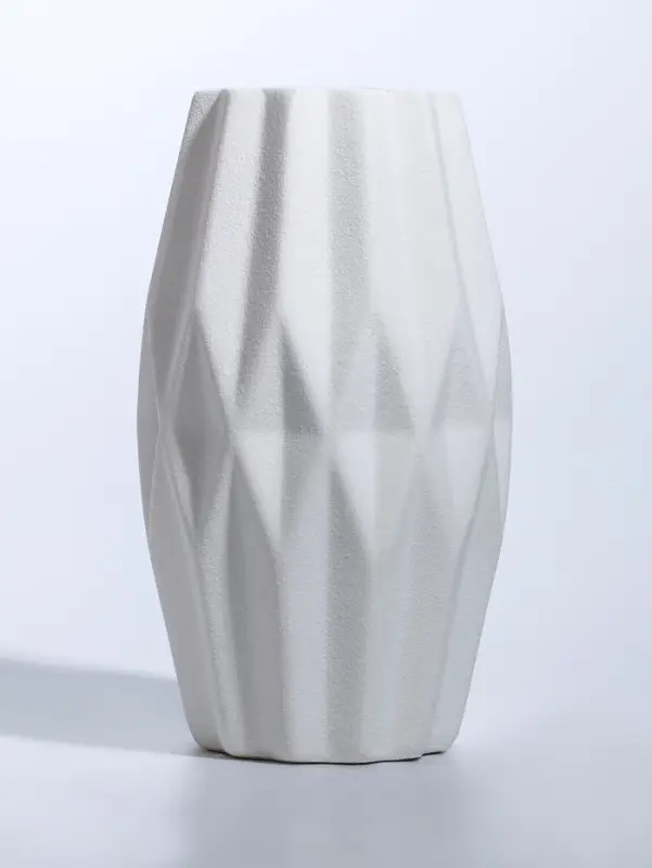 Ваза керамика настольная Ваза керамика настольная "Абиджил" геометрия, h=20х11, d=7,5 см, белый