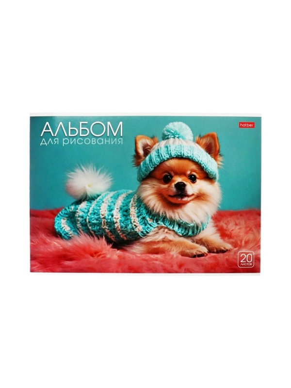 Альбом для рисования А4, 20 листов на скрепке Funny panda, блок 100 г/м2, МИКС