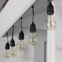 Гирлянда &laquo;Ретро белт-лайт&raquo; 10 м, IP54, УМС, тёмная нить, шаг 100 см, Е27 (без ламп), 220 В