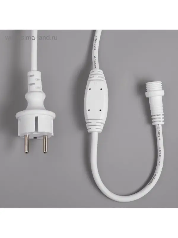 Гирлянда &laquo;Занавес&raquo; 2&times;3 м, IP65, УМС, белая нить каучук, 600 LED, свечение синее, 220 В