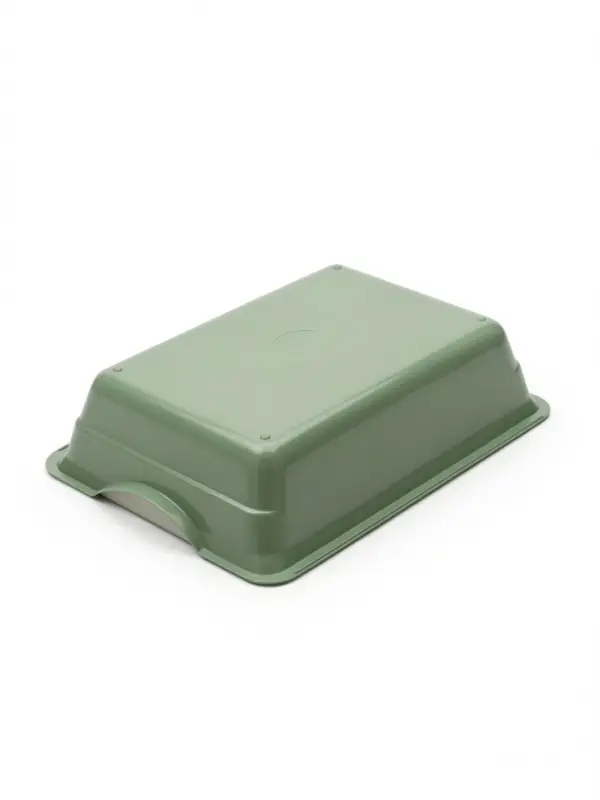 Туалет для кошек глубокий, 36&times;25&times;9 см, с сеткой, белый, мятный