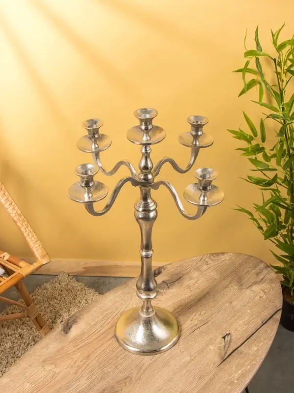 Подсвечник канделябр на 5 свечей  Подсвечник канделябр на 5 свечей "Роскошь" алюминий 46х46х69,5 см
