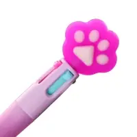 Ручка-мини шариковая Calligrata &laquo;Лапка&raquo;, автоматическая, 4-цветная, МИКС