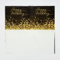 Салфетки бумажные однослойные &laquo;Happy Birthday&raquo;, 24х24 см, 50 шт