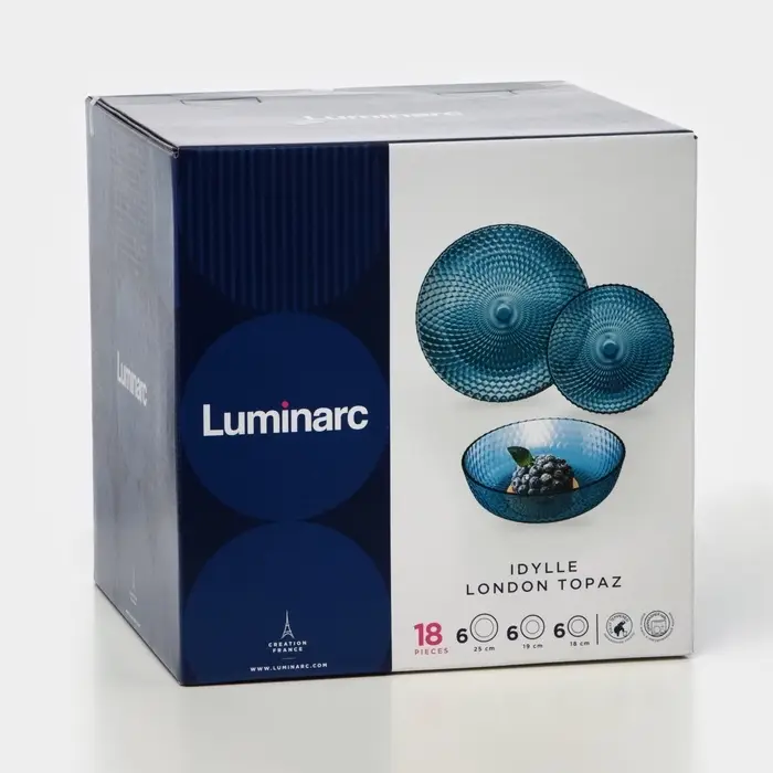 Столовый сервиз Luminarc &laquo;Идиллия&raquo;, 18 предметов, лондон топаз