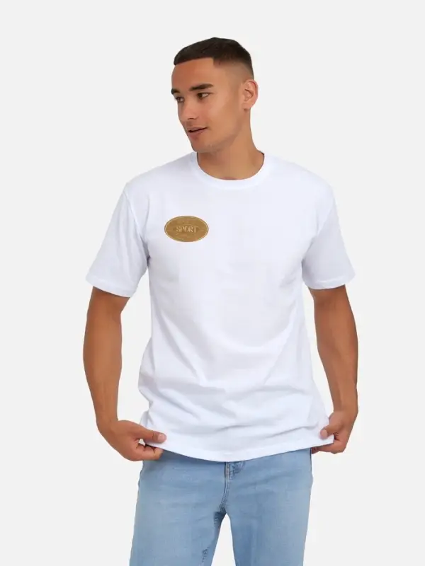 Термоаппликация Sport, 4.8×8 см, светло-бежевая Термоаппликация Sport, 4.8×8 см, светло-бежевая