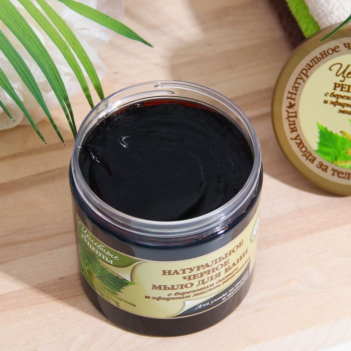 Черное мыло для бани серии Целебные рецепты, 500 мл Черное мыло для бани серии Целебные рецепты, 500 мл