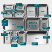 Гастроемкость 1/4 из нержавеющей стали, 20 мм, 26,4×16×2 см, толщина 0,8 мм