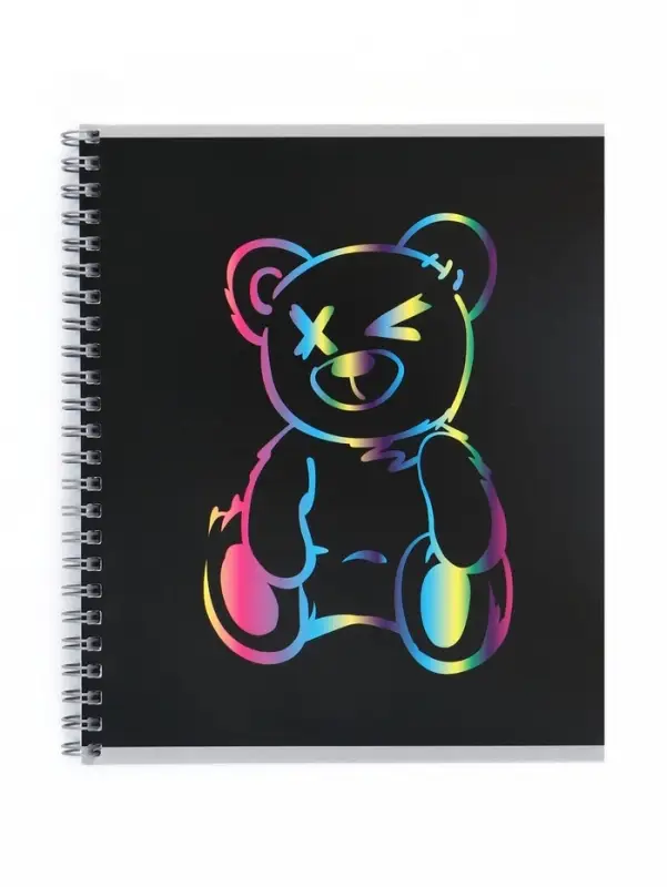 Тетрадь 80 листов, в клетку, на гребне Bear