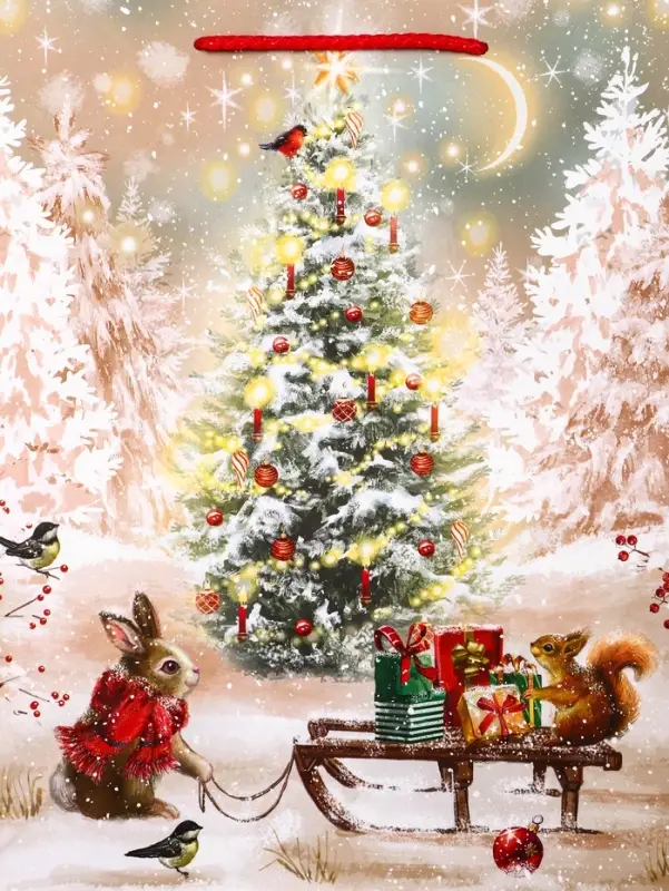 Пакет подарочный новогодний ламинированный, «Подготовка к Новому Году» , 26×12×32 см Пакет подарочный новогодний ламинированный, «Подготовка к Новому Году» , 26×12×32 см