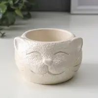 Подсвечник «Кот», 6×9.5×10 см, перламутр