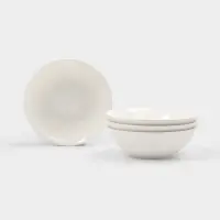 Тарелки глубокие Доляна White Label, набор 4 шт., 15&times;5 см, фарфор, белые