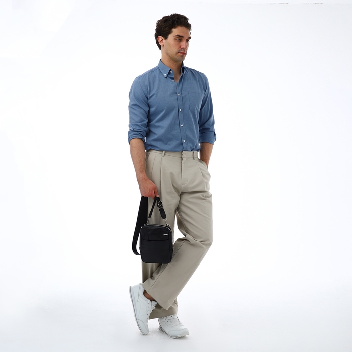 Сумка мужская через плечо TEXTURA, искусственная кожа, цвет чёрный Сумка мужская через плечо TEXTURA, искусственная кожа, цвет чёрный