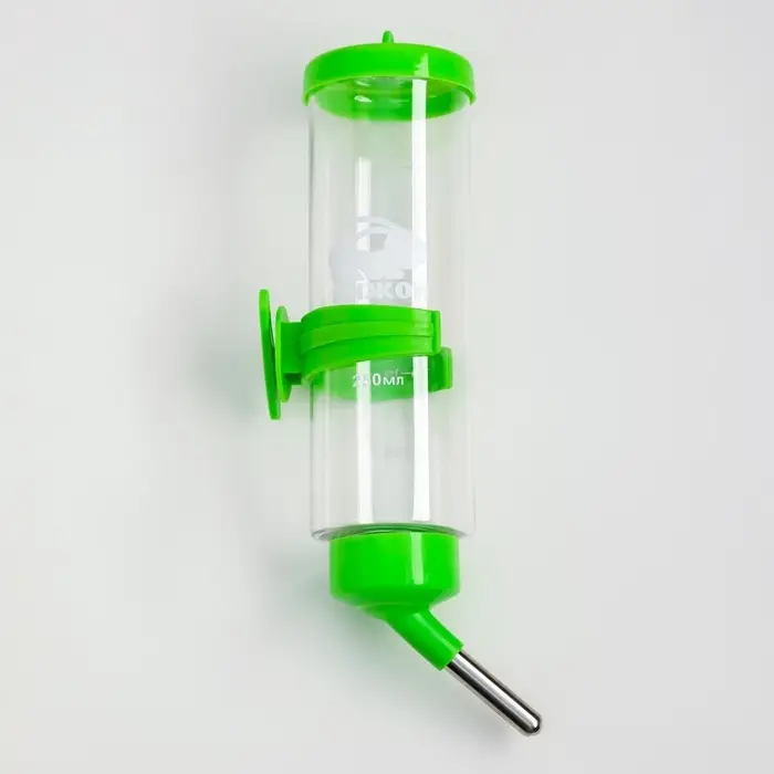 Поилка для грызунов &laquo;Пижон&raquo;, 250 мл, зелёная