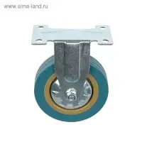 Колесо мебельное, d=100 мм, не поворотное, без тормоза, серое