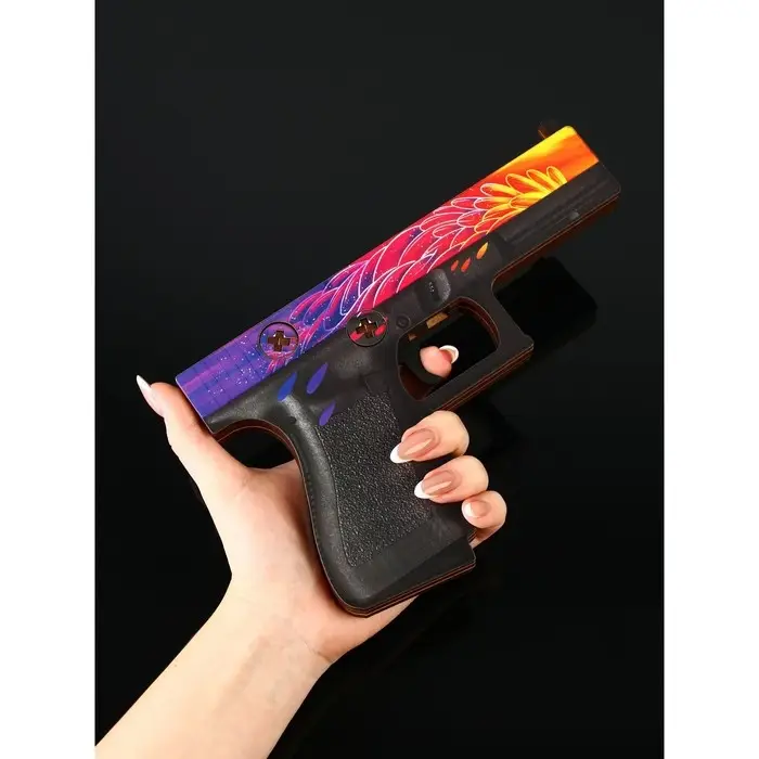 Сувенир деревянный пистолет «Перья», ВБ, 20 х 13 см Сувенир деревянный пистолет «Перья», ВБ, 20 х 13 см