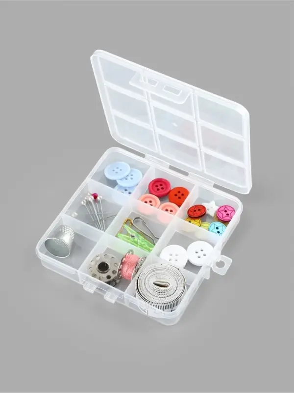 Органайзер для хранения мелочей, 9 ячеек, с подвесом, 10.2×10×1.8 см, прозрачный Органайзер для хранения мелочей, 9 ячеек, с подвесом, 10.2×10×1.8 см, прозрачный