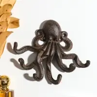 Крючки настенные &laquo;Осьминог&raquo;, ключница декоративная, чугун, 16&times;3&times;19 см