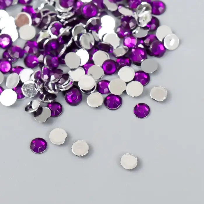 Декор для творчества в бутылочке Декор для творчества в бутылочке "Стразы. Тёмно-фиолетовый" набор 500 шт d=0,5 см 7х2х2 см