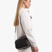 Сумка женская кросс-боди TEXTURA на молнии, 27&times;6&times;19 см, тёмно-коричневая