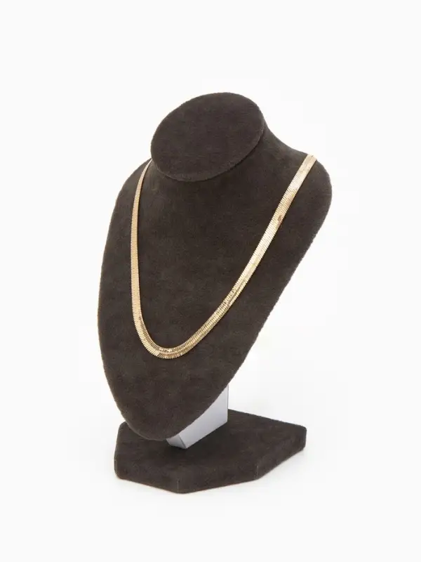 Бюст для украшений QF, 10&times;7.5&times;15 см, h=15 см, флок, серый графит