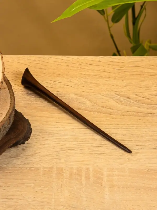 Заколка для волос, дерево Соно, ракушка, 20 см, цв. чёрный