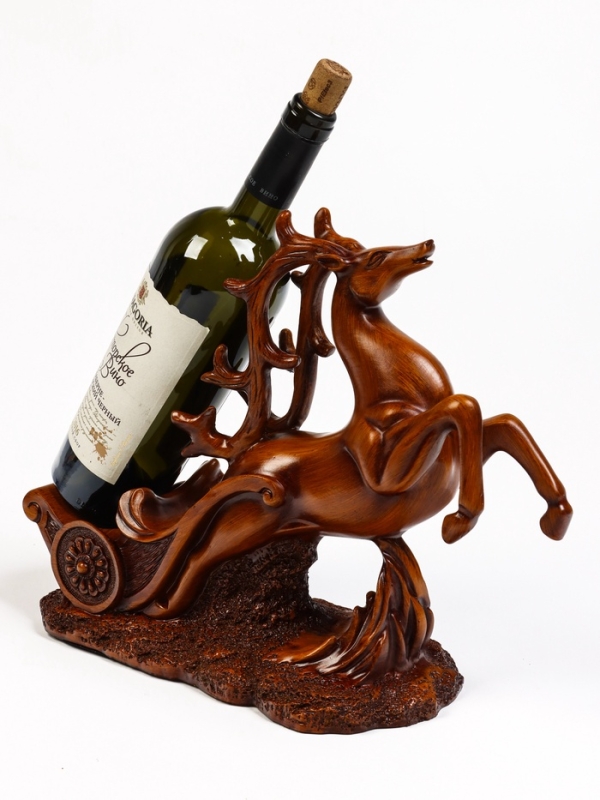 Подставка для бутылки  Подставка для бутылки "Олень" под дерево, 17.12.28см