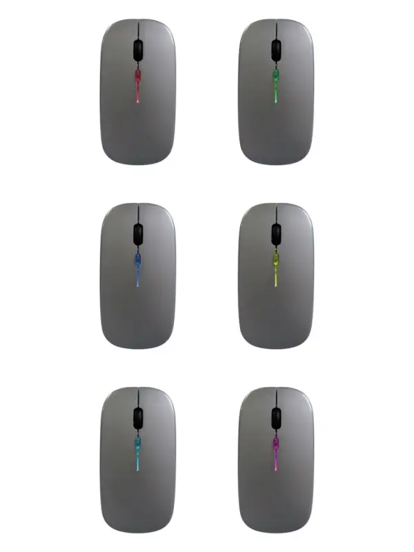 Мышь MB-2.4 беспроводная, оптическая, подсветка, 800-1600 dpi, USB, Bluetooth, серая