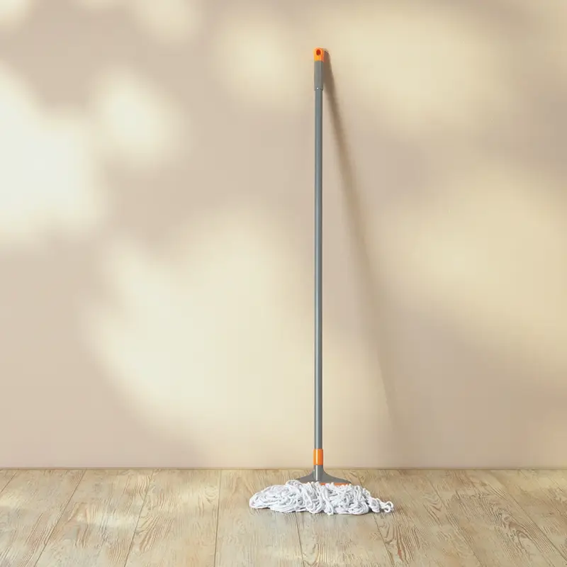 Швабра со сменной насадкой тм VETTA Премиум Грей, хлопок 240 гр., ручка 148 см