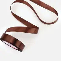 Лента атласная, 20 мм, 23&plusmn;1 м, коричневая