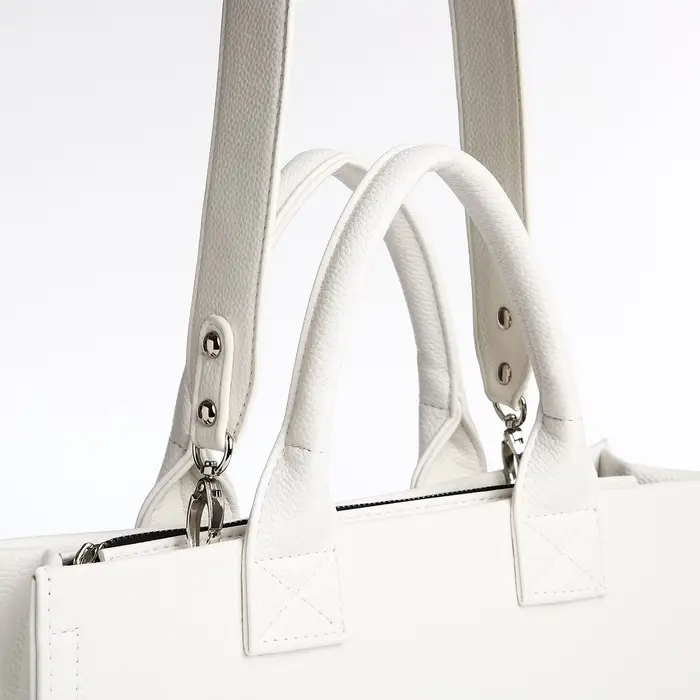 Сумка женская тоут TEXTURA на молнии, 33&times;9&times;23 см, белая