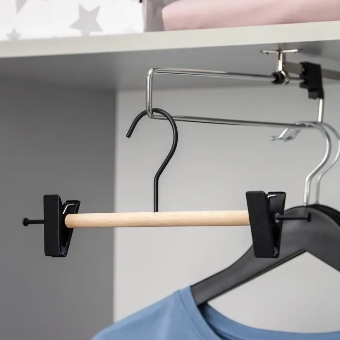 Плечики для брюк и юбок SAVANNA Wood, 28×11,5×2,8 см, цвет чёрный Плечики для брюк и юбок SAVANNA Wood, 28×11,5×2,8 см, цвет чёрный