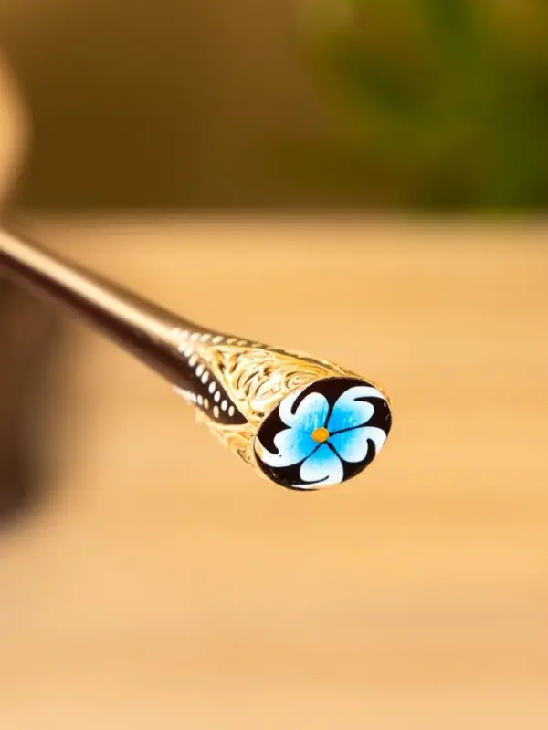 Заколка для волос Заколка для волос "Спираль" дерево Албезия, 17 см, цв. коричневый