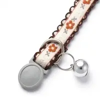 Ошейник для кошек &laquo;Пижон. По-полюшку&raquo;, 30&times;1 см, с бубенчиком, полиэстер, коричневый