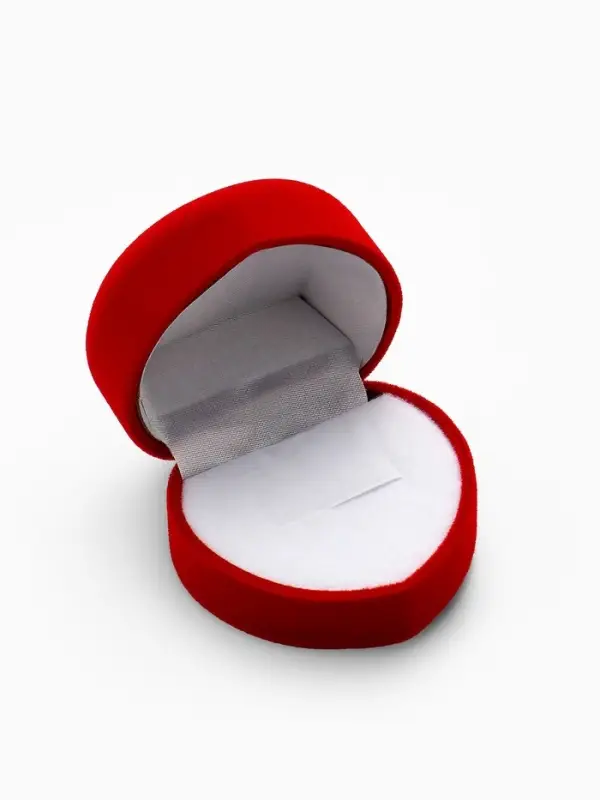 Футляр бархатный под кольцо, серьги &laquo;Сердце малое&raquo;, 5&times;4.2&times;3.6 см, бордовый