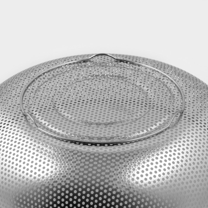 Дуршлаг из нержавеющей стали «Марко», d=31,5 см, две ручки, цвет хромированный Дуршлаг из нержавеющей стали «Марко», d=31,5 см, две ручки, цвет хромированный