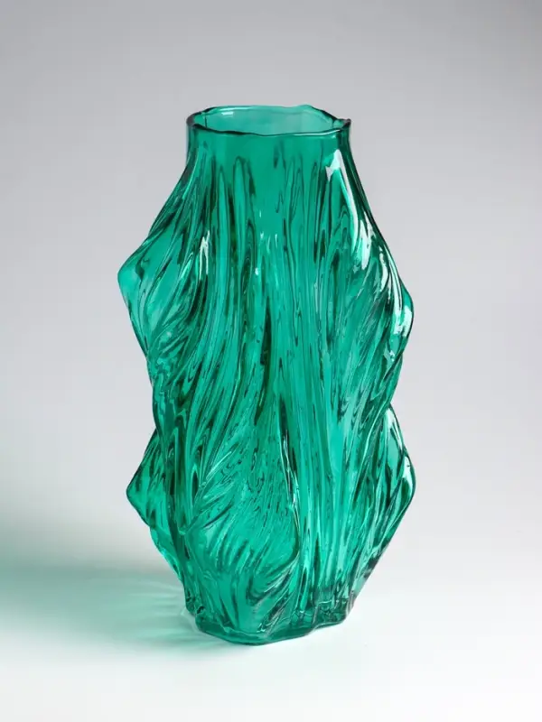 Ваза для цветов &laquo;Греверли&raquo;, 31&times;10 см, стекло, зелёная