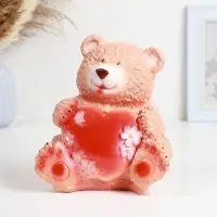 Копилка для денег &laquo;Мишка с сердцем&raquo;, гипс, 16.5&times;18.5 см