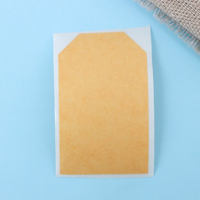 Наклейки крафт  в рулоне "Бирка",500 шт,5 х 3 см