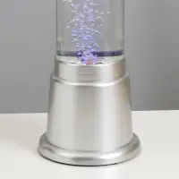 Лава - лампа RISALUX &laquo;Ракета-аквариум&raquo;, подсветка, RGB, от сети 220 В, серебристая, 10&times;10&times;70 см