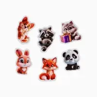 Макси-пазлы Крошка Я &laquo;Зимние истории&raquo;, новогодний набор игрушек, 6 шт., 12 деталей, для ванны