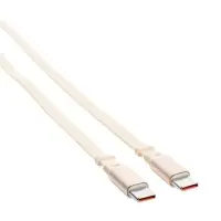 Кабель Type-C -Type-C, 2 А, автоматическое сворачивание, 1 м, жёлтый