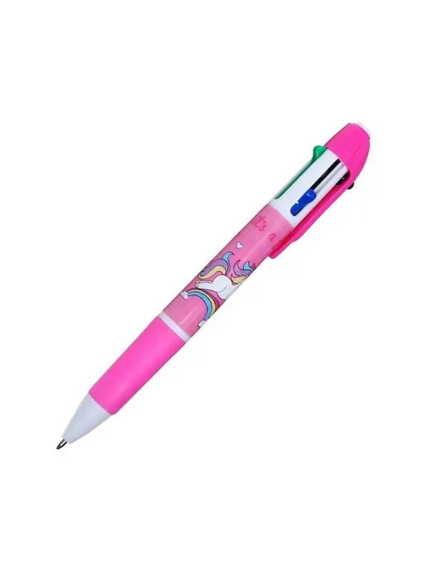 Ручка шариковая многоцветная Calligrata, автоматическая, 4 цвета, с рисунком, МИКС Ручка шариковая многоцветная Calligrata, автоматическая, 4 цвета, с рисунком, МИКС