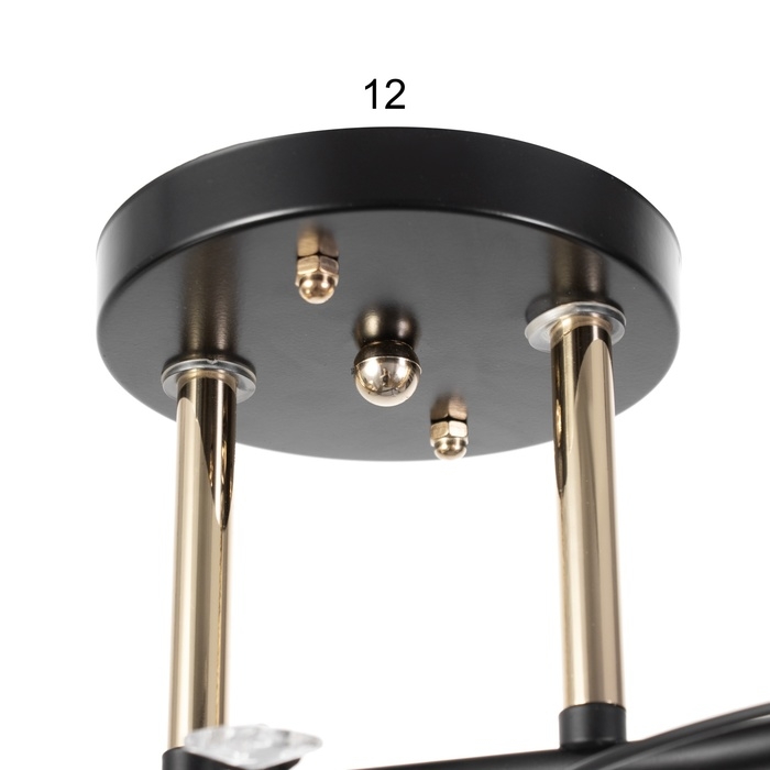 Люстра Люстра "Артемис" 2хЕ27 40Вт черно-золотой 46х20х27 см