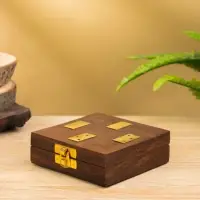 Настольная игра &laquo;Домино&raquo;, 18.5&times;7.5&times;4 см, дерево шишам, латунь